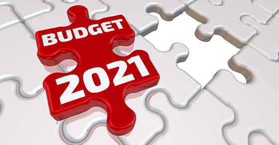 The budget of 2021. The inscription on the missing element of the puzzle (Demo)