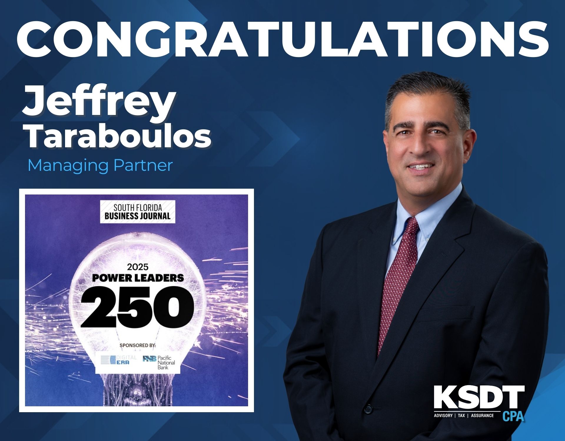 Jeffrey Taraboulos Named to South Florida Business Journal’s 2025 Power Leaders 250